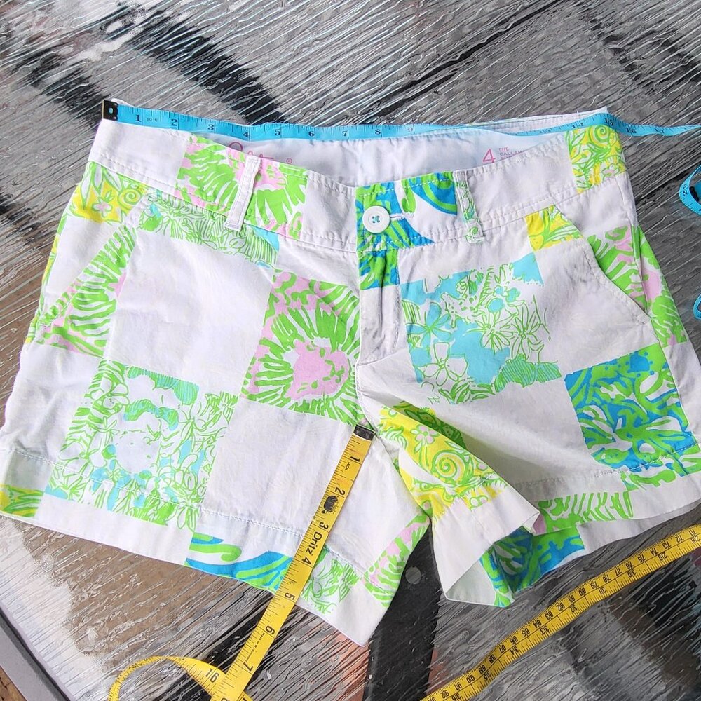 Lilly Pulitzer Size 4 Callahan Patchwork Lioness Shorts